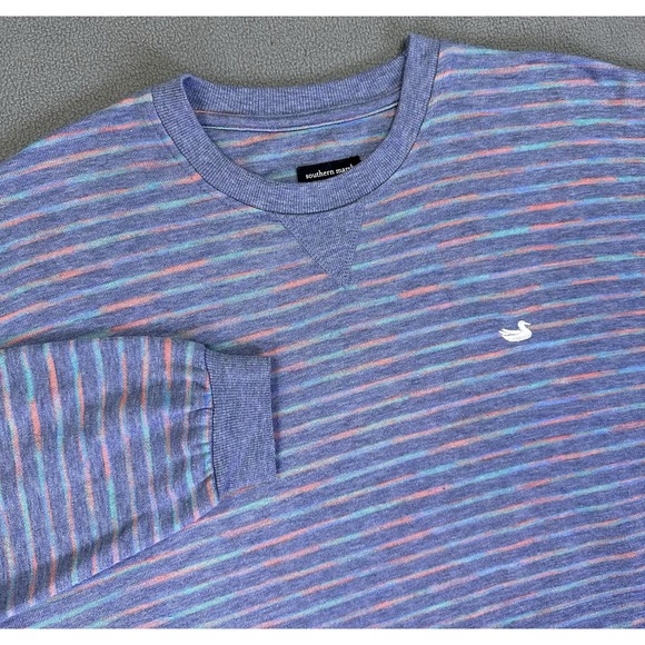 Southern Marsh Sweater Womens Large Blue Purple Sunday Morning Cozy Beach Prep - Picture 1 of 6